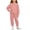 Pink, variant on Girls Cotton Outfit Sets, Crew Neck Casual 2 PC Long Sleeve Sweatshirts and Sweatpants Sets Black Size 4-5 T