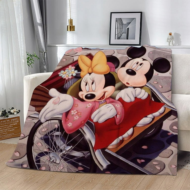 Cartoon Mickey Mouse Classic-Fit Throw Blanket Gifts Flannel Holiday for  Bed Couch Sofa Sofa Throw Blanket Baby Kids Adults 