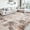 Brown, variant on Tzou 8' x 10' Vintage Machine Washable Area Rugs w/Non-Slip Backing, Retro Low-Pile Carpet for Living Room, Bedroom, Kitchen, Soft, Pet-Friendly