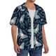 thumbnail image 2 of Fotbe Glowing Butterfly Camisa Estampada de Manga Corta para Hombre, Casual de Verano, Estilo Playero, Sin Arrugas-Medium, 2 of 5