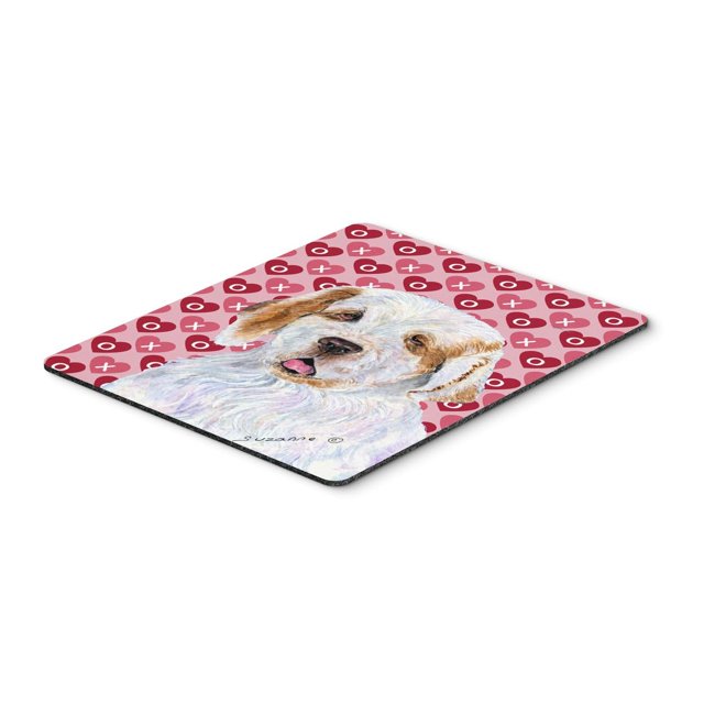 ""Caroline's Treasures Ratón/Hot Pad/Salvamanteles Clumber Spaniel Corazones Amor y Día de San Valentín (SS4500MP)""