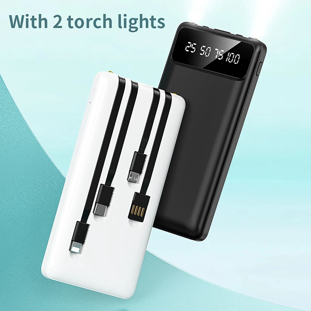 Portable Charger, Slimmest 10000mAh 5V/3A Power Bank, USB C in&Out High-Speed Charging Battery Pack, External Phone Powerbank Compatible with iPhone 15 14 13 12 X Samsung S22 S21 Google iPad