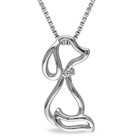 Miabella Diamond-Accent Sterling Silver Animal Pendant, 18