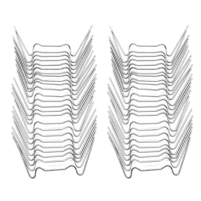 100 pcs Greenhouse Glass Clips, Stainless Steel Greenhouse W Clips, Garden Greenhouse Glazing Fixing Clips, W Spring Clips Greenhouse Glazing Clips Window Clips for Greenhouse