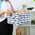 thumbnail image 6 of PiccoCasa Collapsible Storage Bin Basket with Drawstring, Blue Fish X-Large, 6 of 8
