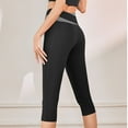 thumbnail image 4 of QUINDOS Leggings for Women Capris High Waist Butt Lifting Compression Workout Yoga Cropped Pants, 4 of 6