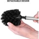 thumbnail image 2 of Juego de cepillos de baño con diseño elegante, cabezal de cepillo higiénico negro de acero inoxidable SUS304 para herramientas de limpieza de baño, capas dobles cepilladas modernas clásicas, fáciles, 2 of 5