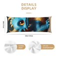 thumbnail image 3 of Balery Adorable Blue Baby Dragon Funda Protectora para Almohada Corporal de Algodón Hipoalergénico con Cierre(55 x 21 pulgadas), Almohadas No Incluidas, 3 of 7