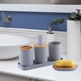 thumbnail image 2 of 5 Unids Accesorios de Baño Modernos Set Soporte para Cepillo de Jabonera Enjuague Bucal Taza Loción Botella Baño Conjunto Esencial para SM SunniMix Cosas de baño, 2 of 8
