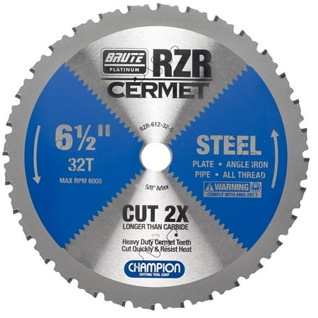 UPC: 0846035085809 | Champion Cutting Tool Brute Cermet Tipped Circular Saw Blade 6-1/2 In. (Steel Cutting)
