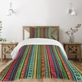 thumbnail image 3 of Ambesonne Hippie Quilted Bedspread Set 2 Pcs, Native Borders, Twin Size, Multicolor, 3 of 6