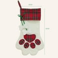 thumbnail image 4 of Christmas Stocking Cute Cat Paw Snowflake Xmas Tree Christmas Hanging Stocking, 4 of 9