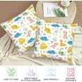 thumbnail image 5 of Cute Dinosaurs Pillow Covers 18X18 inch Set of 2 Funny Dinosaur Throw Pillow Covers Abstract Art Outdoors Decorative Cushion Case for Bed Couch Sofa Home, 5 of 6