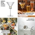 thumbnail image 4 of Efavormart 6-Pack Martini Glasses – 10oz Real Glass, Clear Ribbed Design with Gold Ring Accent, Elegant Cocktail Glasses for Martinis & Cosmopolitans – 8" Tall, 4 of 5