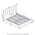 thumbnail image 4 of Furinno FB17020K-ST Laval Button Tufted Bed Frame, Slat Style, Stone, King Size - 12 Piece, 4 of 5