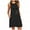 Black, variant on IROINNID Shift Dress For Women Round Neckline Fashion Pocket Night Dresses Prints Elastic Waist Sleeveless Dress