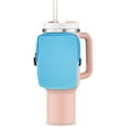 thumbnail image 5 of Water Bottle Pouch Zipper Pouch Water Bottle Fanny Pack Durable Women Men Tumbler Pouch Belt Bag for Hiking Walking Gym Accessories Fitness Blue, 5 of 10