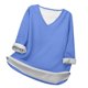 thumbnail image 1 of MHFRRA Camiseta Informal de Manga Larga con Cuello En V para Mujer. Camiseta Básica Cómoda para Uso Diario y Relajación. Ideal para Todas Las Estaciones. Combina Perfectamente con Jeans. Azul Cielo, 1 of 4
