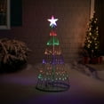 thumbnail image 4 of Northlight 4' Prelit Artificial Christmas Tree LED Light Show Cone Yard Art Decoration - Multicolor, 4 of 8