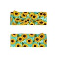 thumbnail image 4 of Balery Sunflowers With Green Leaves Pattern Baby Headbands Hairbands Hair Bow Elastics for Baby Girls Newborn Infant Toddlers Kids, 4 of 4