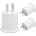 thumbnail image 1 of Adaptador de rosca E27 de 3 piezas que convierte el enchufe estadounidense en un portalámparas E26/E27 Adaptador de portalámparas para bombillas Enchufe de luz enchufable (enchufe estadounidense), 1 of 8