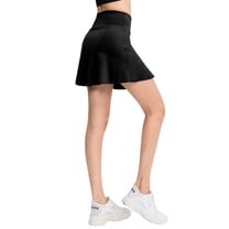 SWSMCLT Women's Mini Scooter Athletic Skort High Waisted Scooter Skirt Cute Yoga Fitted Aline Summer Dance Casual Black Large