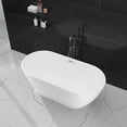 thumbnail image 5 of 67" Freestanding Bathtub, White Acrylic Streamline Stand Alone Soaking Bath Tubs for Adult with Overflow and Drain in Chrome, cUPC Certified, Perfect for Your Bathroom-Circular Trapezoid, 5 of 7