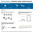 thumbnail image 3 of Franklin Brass FBDPRH5-MN-C Double Prong Robe Hook in Matte Nickel, (5-Pack), 3 of 7