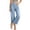 Light Blue, variant on Women's High Waist Multi Button Front Patch Pocket,Cropped Flare Jeans Solid Vintage Wash Denim Capri Pants,Black Women's XS-XL