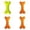 Green 1 Pack & Orange 3 Packs, variant on Durable Chew For Aggressive Chewers Interactive Squeaky Sound Teething Puppy Teeth Cleaning Rubber Bone