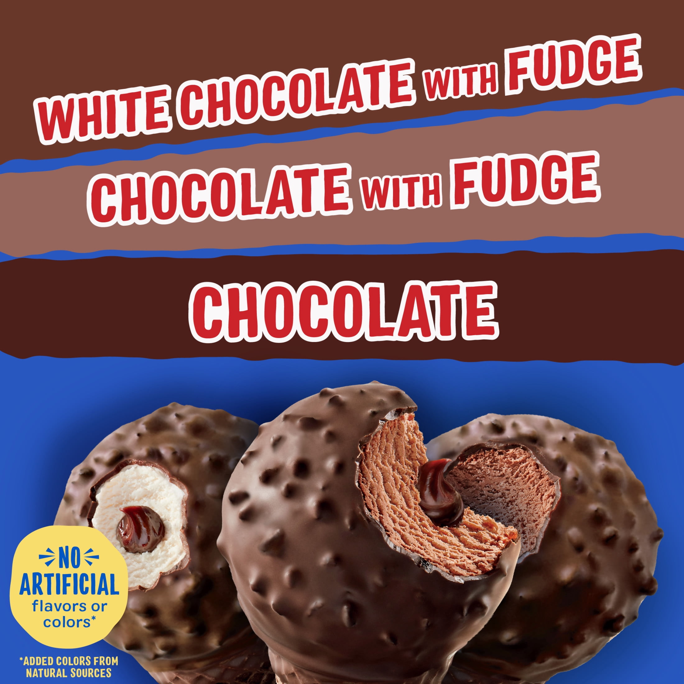 Drumstick Chocolate Cookie Dipped Sundae Cones Variety Pack, 8 Count