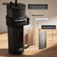 thumbnail image 5 of Sidagar 24 oz Black Double-Walled Leak-Resistant Lid with Straw Stainless Steel Tumbler, 5 of 8