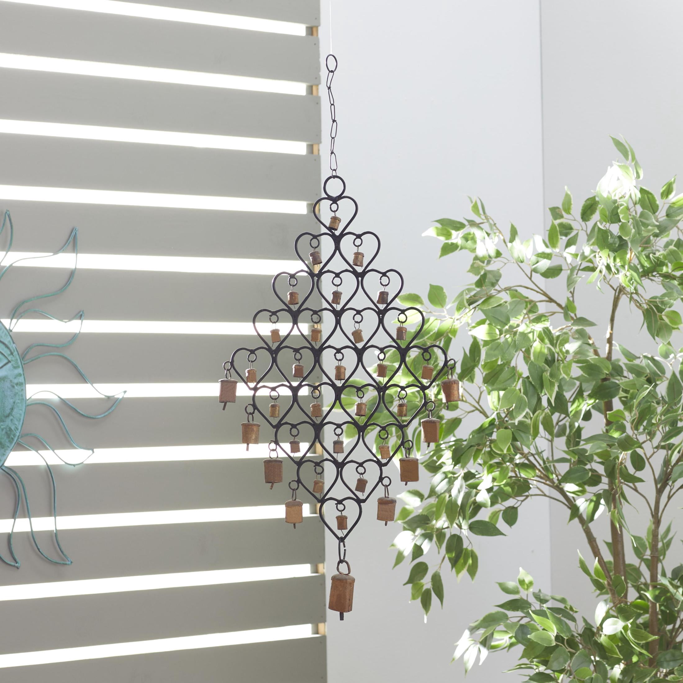 DecMode 30" Brass Metal Bell Windchime with Bells