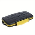 thumbnail image 2 of Estbridge Durable Waterproof Memory Card Case - Holds 24 SD/TF Cards  Hard ABS Shell with Secure Slots  Includes Carrying Strap  Black & Yellow Options, 2 of 6