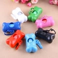 thumbnail image 1 of Flmtop Mignon Chien Chiot Forme d'Os de Caca Déchets Sacs Clip Distributeur avec 1Roll Sac Multicolore, 1 of 8
