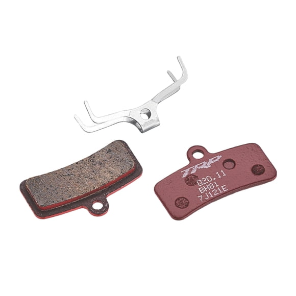 Pastillas metálicas sinterizadas TRP semimetálicas de 4 pistones Un par para una rueda Compatible con todos los frenos TRP de 4 pistones. Resorte de pinza incluido.