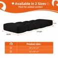 thumbnail image 7 of ROFIEJOX 4-Inch Tufted Patio Bench Cushion, 36" x 14", Non-Slip Outdoor Seat Pad for Porch Swing and Garden Furniture, Black, 7 of 7