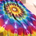 thumbnail image 3 of Colorful Tie Dye Star Mandala Blanket,Comfortable Soft Lamb Wool Throw Blanket,All Season,Warm Lightweight Blankets for Sofa Bed Couch Living Room Chair,60"x80", 3 of 4