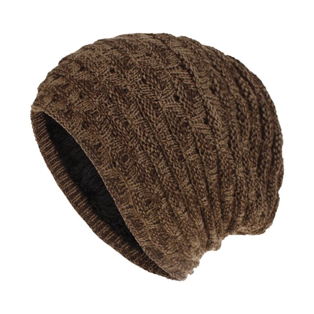 Gorro de hombre cómodo diadema de invierno cabezal de punto de punto Calentadores de orejas de protección accesorios para peinar para hombres y mujeres caqui+café Inevent AP009487-03B