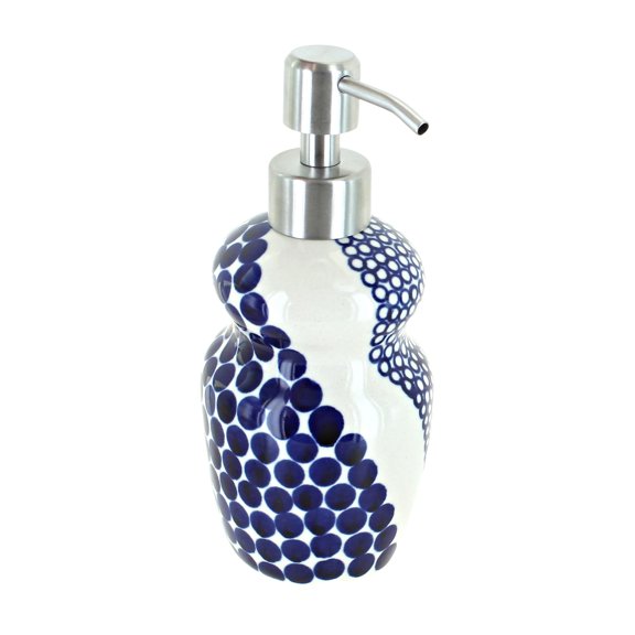 Blue Rose Polish Pottery Zara Soap Dispenser