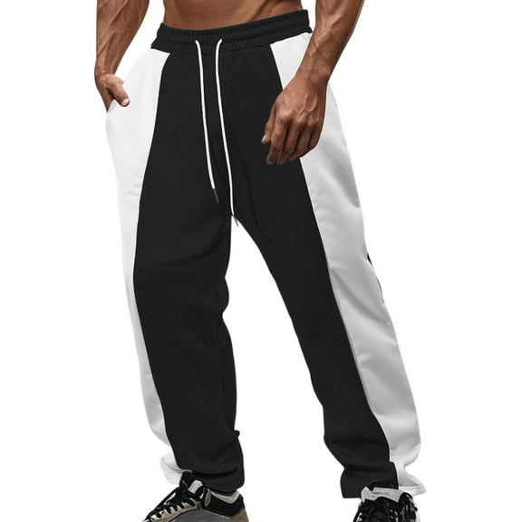 Men's Long Pants Fashion Casual Full Length Pants Stretch Elastic Waist Drawstring Joggers Pants Men's Solid Pencil Trousers Men's Pants Loose Sweatpants with Pockets