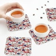 thumbnail image 4 of Leather Coasters with Heat-resistant for Drinks, Colorful Mushrooms (2) Cup Coasters Cup Pad Mat for Tabletop Protection, Coffee Table, Office Desk and Housewarming Gift, 4 of 5