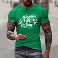 thumbnail image 2 of YANGXINX Men's St. Patrick's Day T Shirts 2026 Shamrock Graphic Print Short Sleeve Crewneck Tops Holiday Casual Stretch Classic Fit Pullover Tees, 2 of 4