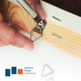 thumbnail image 3 of Colgador de anillos triangulares para marco, paquete de 100, colgador de cuadros pequeño con anilla en D y tornillos, soluciones para colgar cuadros, 3 of 5