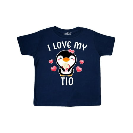 

Inktastic I Love My Tio with Cute Penguin and Hearts Gift Toddler Toddler Girl T-Shirt