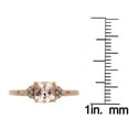 thumbnail image 3 of Gin & Grace 10KT RG Genuine Morganite and diamond accent Ring, 3 of 5