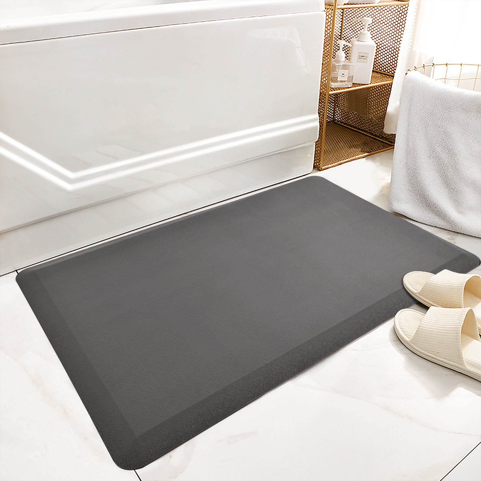 Art3d 28"x17.3" Kitchen Mat,3/4" Thickened Anti-Fatigue Floor Mat,Non Slip Foam Comfort Standing Mat (Dark Grey)