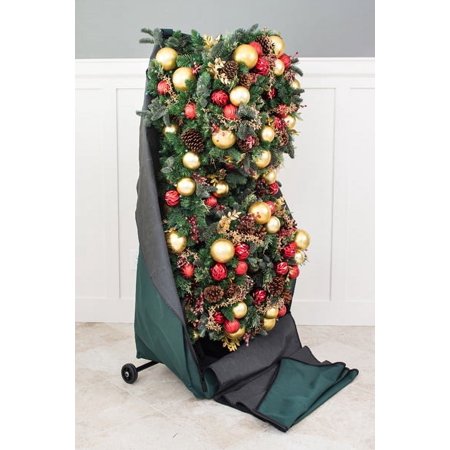 Tree Keeper Christmas Garland & Wreath Protective Deluxe Rolling Storage Bag - Holds 4 Large