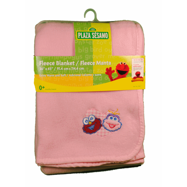 Sesame Street Pink Fleece Baby Blanket Elmo 36" x 45"