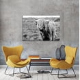thumbnail image 4 of Aaheei Animal Wall Art Farmhouse Style Highland Cow Black and White Canvas Poster Highland Cow Decor Modern Living Room Wall Decor Naughty Cow Wall Arted With for Hanging, 4 of 4